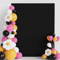 Wokceer Wedding Arch Cover 6.6X5.2Ft Square Arch Backdrop Covers Spandex Fitted Balloon Arch Cover For Birthday Party Wedding Ceremony Banquet Decoration Black