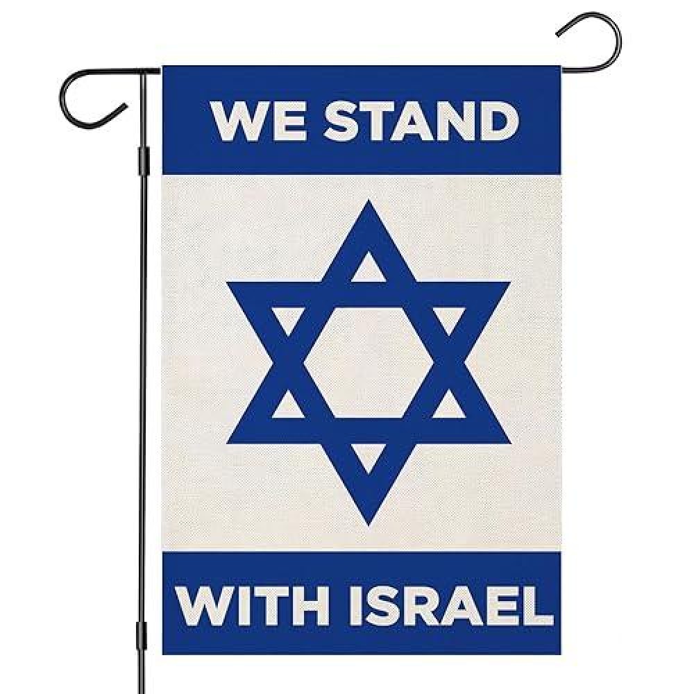 We Stand With Israel Garden Flag Bandera De Israeli Small Yard Flag 12 18 Vertical Double Sided Support Pray For Israel Friend