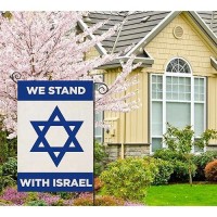 We Stand With Israel Garden Flag Bandera De Israeli Small Yard Flag 12 18 Vertical Double Sided Support Pray For Israel Friend