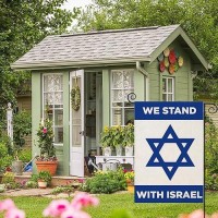 We Stand With Israel Garden Flag Bandera De Israeli Small Yard Flag 12 18 Vertical Double Sided Support Pray For Israel Friend