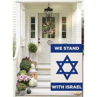 We Stand With Israel Garden Flag Bandera De Israeli Small Yard Flag 12 18 Vertical Double Sided Support Pray For Israel Friend