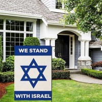 We Stand With Israel Garden Flag Bandera De Israeli Small Yard Flag 12 18 Vertical Double Sided Support Pray For Israel Friend