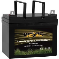 Weize Lawn Garden Agm Battery 12V 350Cca Bci Group U1 Sla Starting Battery For Lawn Tractors And Mowers Compatible With Joh