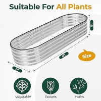 Utopia Home 2 Pack Galvanized Raised Garden Bed 6Ft X 2Ft Lightweight Planter Boxes Outdoor With Easy Assembly Large Garden Be