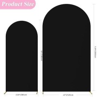 Aseem Set Of 2 Wedding Arch Cover Fitted Spandex Covers 72Ft 6Ft 2Sided Round Top Chiara Backdrop Stand Cover For Party Bi