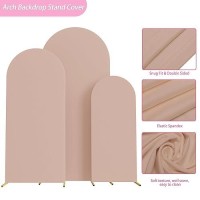 Aseem Set Of 3 Wedding Arch Cover Fitted Spandex Covers 6Ft 5Ft 4Ft 2Sided Round Top Chiara Backdrop Stand Cover For Party