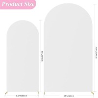 Aseem Set Of 2 Wedding Arch Cover Fitted Spandex Covers 72Ft 6Ft 2Sided Round Top Chiara Backdrop Stand Cover For Party Bi