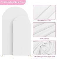 Aseem Set Of 2 Wedding Arch Cover Fitted Spandex Covers 72Ft 6Ft 2Sided Round Top Chiara Backdrop Stand Cover For Party Bi