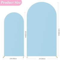 Aseem Set Of 2 Wedding Arch Cover Fitted Spandex Covers 72Ft 6Ft 2Sided Round Top Chiara Backdrop Stand Cover For Party Bi