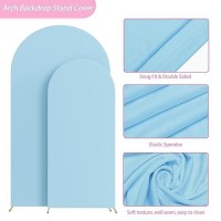 Aseem Set Of 2 Wedding Arch Cover Fitted Spandex Covers 72Ft 6Ft 2Sided Round Top Chiara Backdrop Stand Cover For Party Bi