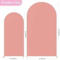 Aseem Set Of 2 Wedding Arch Cover Fitted Spandex Covers 72Ft 6Ft 2Sided Round Top Chiara Backdrop Stand Cover For Party Bi