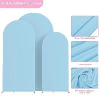 Aseem Set Of 3 Wedding Arch Cover Fitted Spandex Covers 66Ft 6Ft 5Ft 2Sided Round Top Chiara Backdrop Stand Cover For Par