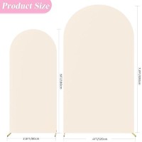 Aseem Set Of 2 Wedding Arch Cover Fitted Spandex Covers 72Ft 6Ft 2Sided Round Top Chiara Backdrop Stand Cover For Party Bi