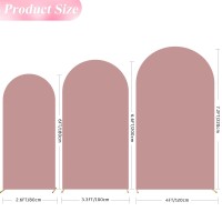 Wokceer Wedding Arch Cover 72Ft 66Ft 6Ft Set Of 3 Spandex Fitted Wedding Arch Stand Covers For Round Top Chiara Arch Backd