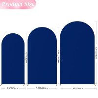 Wokceer Wedding Arch Cover 72Ft 66Ft 6Ft Set Of 3 Spandex Fitted Wedding Arch Stand Covers For Round Top Chiara Arch Backd