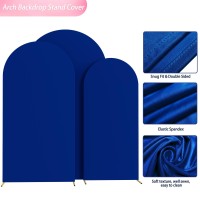 Wokceer Wedding Arch Cover 72Ft 66Ft 6Ft Set Of 3 Spandex Fitted Wedding Arch Stand Covers For Round Top Chiara Arch Backd