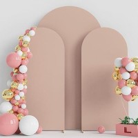 Wokceer Wedding Arch Cover 72Ft 6Ft 6Ft Spandex Set Of 3 Wedding Arch Stand Covers Round Top Chiara Arch Backdrop Stands Cove