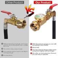 Feirenql New Updated With Pressure Gauge 36 Propane Refill Adapter Hose 350Psi High Pressure Camping Grillqcctype1 Inlet 1L