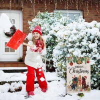 Christmas Dogs Garden Flag 12X18 Inch Double Sided Merry Christmas Winter For Outside Welcome Small Burlap Farmhouse Holiday Decorations Yard Flag