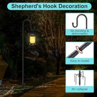 Shepherds Hook For Outdoor Bird Feeder Pole 62 Adjustable Plant Hanger Pole With 5 Prongs Base 58 Sturdy Shepherds Hook F