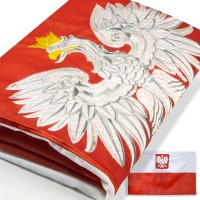 Anley Everstrong Series Poland State Ensign Flag 3X5 Foot Heavy Duty Nylon Embroidered And Sewn Stripes 4 Rows Of Lock Stitc