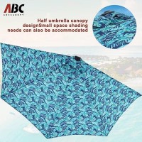 Abccanopy Patio Half Umbrellas 10Ft Green Leaves