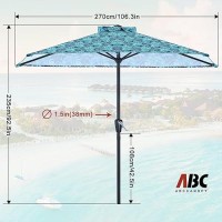 Abccanopy Patio Half Umbrellas 10Ft Green Leaves