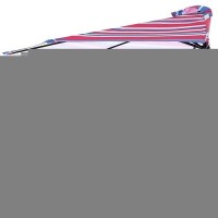 Abccanopy Patio Half Umbrellas 10Ft Dark Blue Red Stripes