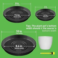 18 Pack Plant Saucers Of 6 Inch 8 Inch 10 Inch Durable Plant Trays For Indoors Outdoors Clear Plastic Flower Plant Pot Sa