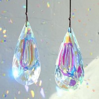 120Mm Crystal Suncatcher  2 Pack Large Prism Sun Catchers Windows Hanging Ornaments Rainbow Maker Pendant Indoor Outdoor Garden Chandelier Birthday Wedding Party Valentines Day Gifts For Women