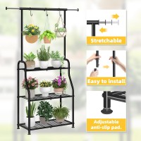 Simple Trending Plant Stand Indoor Outdoor Heavy Duty Metal 3 Tiered Hanging Plant Shelf For Multiple Flower Planter Holder Tal