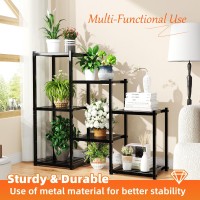 Simple Trending Plant Stand Indoor Outdoor Heavy Duty Metal Waterproof 7 Tiered Plant Shelf For Multiple Flower Planter Holder