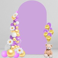 6.6 Ft Arch Backdrop Cover  Wedding Arch Covers Stretchy Backdrop  Purple Spandex Arch Cover Birthday Chiara Arch Backdrop Stand Cover For Baby Shower Party Ceremony Decorations