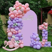 6.6 Ft Arch Backdrop Cover  Wedding Arch Covers Stretchy Backdrop  Purple Spandex Arch Cover Birthday Chiara Arch Backdrop Stand Cover For Baby Shower Party Ceremony Decorations