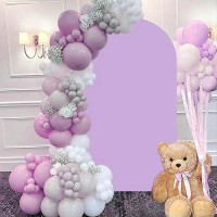 6.6 Ft Arch Backdrop Cover  Wedding Arch Covers Stretchy Backdrop  Purple Spandex Arch Cover Birthday Chiara Arch Backdrop Stand Cover For Baby Shower Party Ceremony Decorations