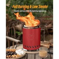 Yefu Tabletop Fire Pit 97 X 71 In Low Smoke Camping Stove For Outdoor Patio Fueled By Pellets Or Wood Safe Burning Table