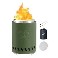 Yefu Tabletop Fire Pit 97 X 71 In Low Smoke Camping Stove For Outdoor Patio Fueled By Pellets Or Wood Safe Burning Table