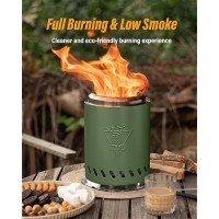 Yefu Tabletop Fire Pit 97 X 71 In Low Smoke Camping Stove For Outdoor Patio Fueled By Pellets Or Wood Safe Burning Table