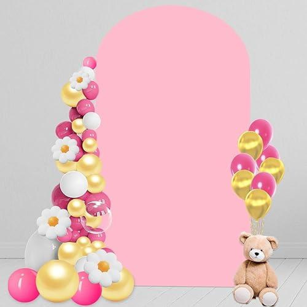 7.2 Ft Arch Backdrop Cover  Wedding Arch Covers Stretchy Backdrop  Pink Spandex Arch Cover Birthday Chiara Arch Backdrop Stand Cover For Baby Shower Party Ceremony Decorations