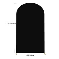 7.2 Ft Arch Backdrop Cover  Wedding Arch Covers Stretchy Backdrop  Black Spandex Arch Cover Birthday Chiara Arch Backdrop Stand Cover For Baby Shower Party Ceremony Decorations