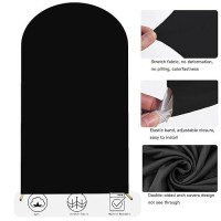 7.2 Ft Arch Backdrop Cover  Wedding Arch Covers Stretchy Backdrop  Black Spandex Arch Cover Birthday Chiara Arch Backdrop Stand Cover For Baby Shower Party Ceremony Decorations