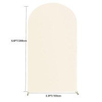 6.6 Ft Arch Backdrop Cover  Wedding Arch Covers Stretchy Backdrop  Beige Spandex Arch Cover Birthday Chiara Arch Backdrop Stand Cover For Baby Shower Party Ceremony Decorations