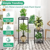 Simple Trending Round Plant Stand Indoor Outdoor Waterproof Metal Tall 31 Plant Shelf Holder Heavy Duty Flower Pot Display