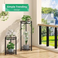 Simple Trending Round Plant Stand Indoor Outdoor Waterproof Metal Tall 31 Plant Shelf Holder Heavy Duty Flower Pot Display