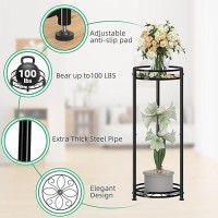 Simple Trending Round Plant Stand Indoor Outdoor Waterproof Metal Tall 31 Plant Shelf Holder Heavy Duty Flower Pot Display