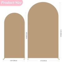 Aseem Set Of 2 Wedding Arch Cover Fitted Spandex Covers 72Ft 6Ft 2Sided Round Top Chiara Backdrop Stand Cover For Party Bi