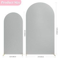 Aseem Set Of 2 Wedding Arch Cover Fitted Spandex Covers 72Ft 6Ft 2Sided Round Top Chiara Backdrop Stand Cover For Party Bi