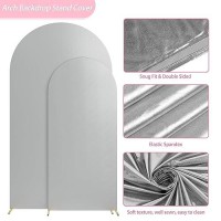 Aseem Set Of 2 Wedding Arch Cover Fitted Spandex Covers 72Ft 6Ft 2Sided Round Top Chiara Backdrop Stand Cover For Party Bi