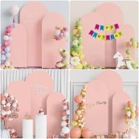 Aseem Set Of 3 Wedding Arch Cover Fitted Spandex Covers 6Ft 5Ft 4Ft 2Sided Round Top Chiara Backdrop Stand Cover For Party