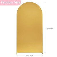 Aseem 66Ft Wedding Arch Cover Gold Fitted Spandex Cover 2Sided Round Top Chiara Backdrop Stand Covers For Party Ceremony Birt